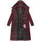 Navahoo Isalie Damen lange Winterjacke gesteppt Weinrot-Gr.L