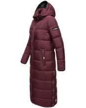 Navahoo Isalie Damen lange Winterjacke gesteppt Weinrot-Gr.XL