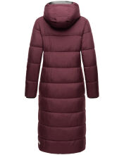 Navahoo Isalie Damen lange Winterjacke gesteppt Weinrot-Gr.XL