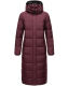 Navahoo Isalie Damen lange Winterjacke gesteppt Weinrot-Gr.XL