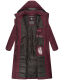 Navahoo Isalie Damen lange Winterjacke gesteppt Weinrot-Gr.XL