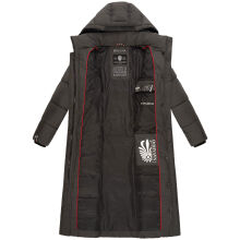 Navahoo Isalie Damen lange Winterjacke gesteppt Anthrazit-Gr.XS