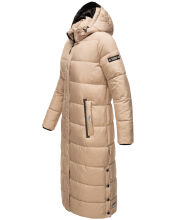 Navahoo Isalie Damen lange Winterjacke gesteppt Taupe-Gr.XS