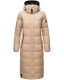 Navahoo Isalie Damen lange Winterjacke gesteppt Taupe-Gr.XS