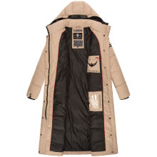 Navahoo Isalie Damen lange Winterjacke gesteppt Taupe-Gr.S