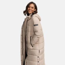 Navahoo Isalie ladies long winter jacket quilted Taupe-Gr.M