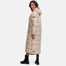Navahoo Isalie ladies long winter jacket quilted Taupe-Gr.M