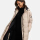 Navahoo Isalie ladies long winter jacket quilted Taupe-Gr.M