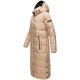 Navahoo Isalie ladies long winter jacket quilted Taupe-Gr.M