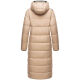 Navahoo Isalie ladies long winter jacket quilted Taupe-Gr.M