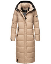 Navahoo Isalie Damen lange Winterjacke gesteppt Taupe-Gr.L