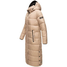Navahoo Isalie Damen lange Winterjacke gesteppt Taupe-Gr.XL