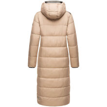 Navahoo Isalie Damen lange Winterjacke gesteppt Taupe-Gr.XL