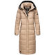 Navahoo Isalie Damen lange Winterjacke gesteppt Taupe-Gr.XL