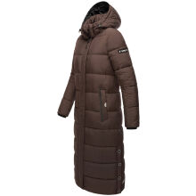 Navahoo Isalie Damen lange Winterjacke gesteppt Schoko-Gr.XS