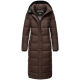 Navahoo Isalie Damen lange Winterjacke gesteppt Schoko-Gr.XS