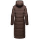 Navahoo Isalie Damen lange Winterjacke gesteppt Schoko-Gr.XS