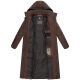 Navahoo Isalie Damen lange Winterjacke gesteppt Schoko-Gr.XS