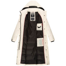 Navahoo Isalie Damen lange Winterjacke gesteppt Offwhite-Gr.XL