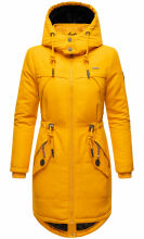 Marikoo Kamil Damen Parka Winterjacke mit Kapuze Gelb Größe XS - Gr. 34