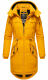 Marikoo Kamil Damen Parka Winterjacke mit Kapuze Gelb Größe XS - Gr. 34