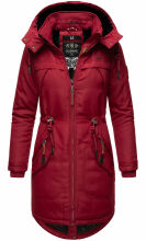 Marikoo Kamil Damen Parka Winterjacke mit Kapuze Bordeaux Größe XS - Gr. 34