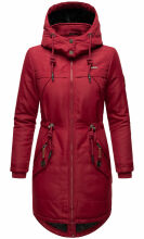 Marikoo Kamil Damen Parka Winterjacke mit Kapuze Bordeaux Größe XS - Gr. 34