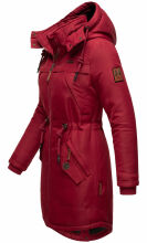 Marikoo Kamil Damen Parka Winterjacke mit Kapuze Bordeaux Größe XS - Gr. 34