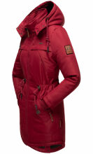 Marikoo Kamil Damen Parka Winterjacke mit Kapuze Bordeaux Größe XS - Gr. 34