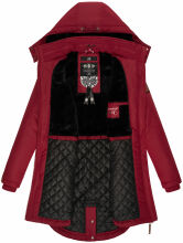 Marikoo Kamil Damen Parka Winterjacke mit Kapuze Bordeaux Größe XS - Gr. 34