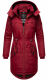 Marikoo Kamil Damen Parka Winterjacke mit Kapuze Bordeaux Größe XS - Gr. 34