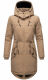 Marikoo Kamil Damen Parka Winterjacke mit Kapuze Taupe Größe XL - Gr. 42