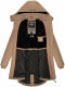 Marikoo Kamil Damen Parka Winterjacke mit Kapuze Taupe Größe XL - Gr. 42