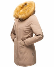 Marikoo Karmaa Damen Parka Winterjacke warm gefüttert Taupe Größe XS - Gr. 34