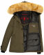 Navahoo Laura warme Damen Winterjacke mit Kapuze Olive-Gr.XS