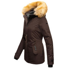 Navahoo Laura warme Damen Winterjacke mit Kapuze Chocolate-Gr.XS