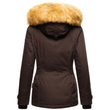 Navahoo Laura warme Damen Winterjacke mit Kapuze Chocolate-Gr.XS