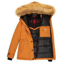 Navahoo Laura warme Damen Winterjacke mit Kapuze Cinnamon-Gr.XS