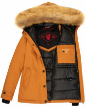 Navahoo Laura warme Damen Winterjacke mit Kapuze Cinnamon-Gr.M