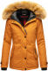 Navahoo Laura warme Damen Winterjacke mit Kapuze Cinnamon-Gr.M