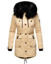 Navahoo Luluna Princess Damen Kunstfell Winterjacke Beige Gr&ouml;&szlig;e S - Gr. 36
