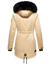 Navahoo Luluna Princess Damen Kunstfell Winterjacke Beige Gr&ouml;&szlig;e S - Gr. 36