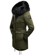Navahoo Luluna Princess Damen Kunstfell Winterjacke Olive Größe S - Gr. 36