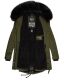Navahoo Luluna Princess Damen Kunstfell Winterjacke Olive Größe S - Gr. 36