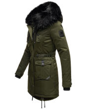 Navahoo Luluna Princess Damen Kunstfell Winterjacke Olive Größe M - Gr. 38