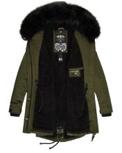 Navahoo Luluna Princess Damen Kunstfell Winterjacke Olive Größe M - Gr. 38