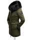 Navahoo Luluna Princess Damen Kunstfell Winterjacke Olive Größe M - Gr. 38