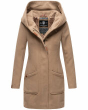 Marikoo Maikoo Damen Trenchcoat Wintermantel Taupe Grey...