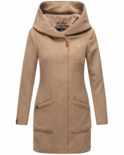 Marikoo Maikoo Damen Trenchcoat Wintermantel Taupe Grey Größe M - Gr. 38