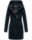 Marikoo Maikoo Damen Trenchcoat Wintermantel Dark Navy Größe S - Gr. 36